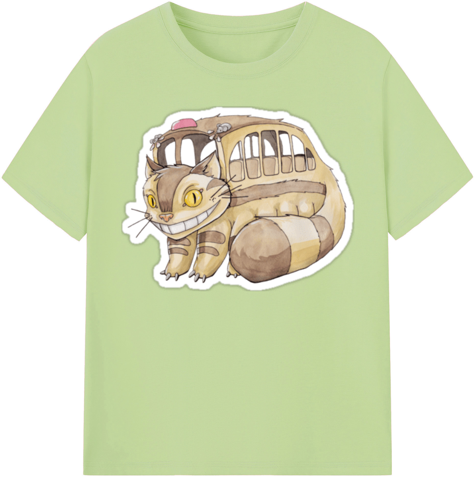 （画像用） となりのトトロ 草壁メイ 草壁サツキ My Neighbor Totoro Satsuki Kusakabe Mei Kusakabe 綿100％半袖Tシャツ（フロントプリント）